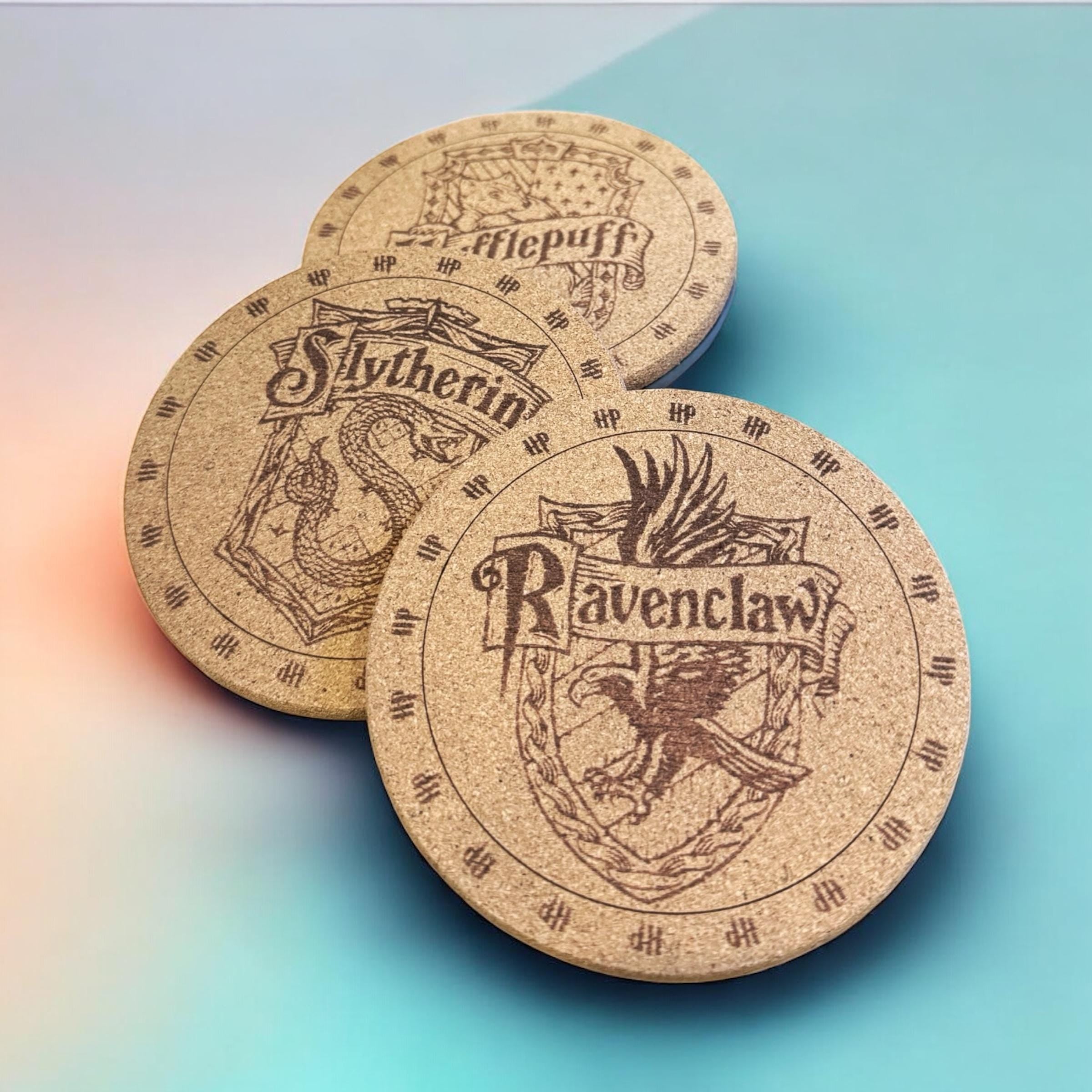 Wizard Drink Coasters Magical Home Decor Gift for Book Lovers House Warming Gift for Literary Themed Home Decor