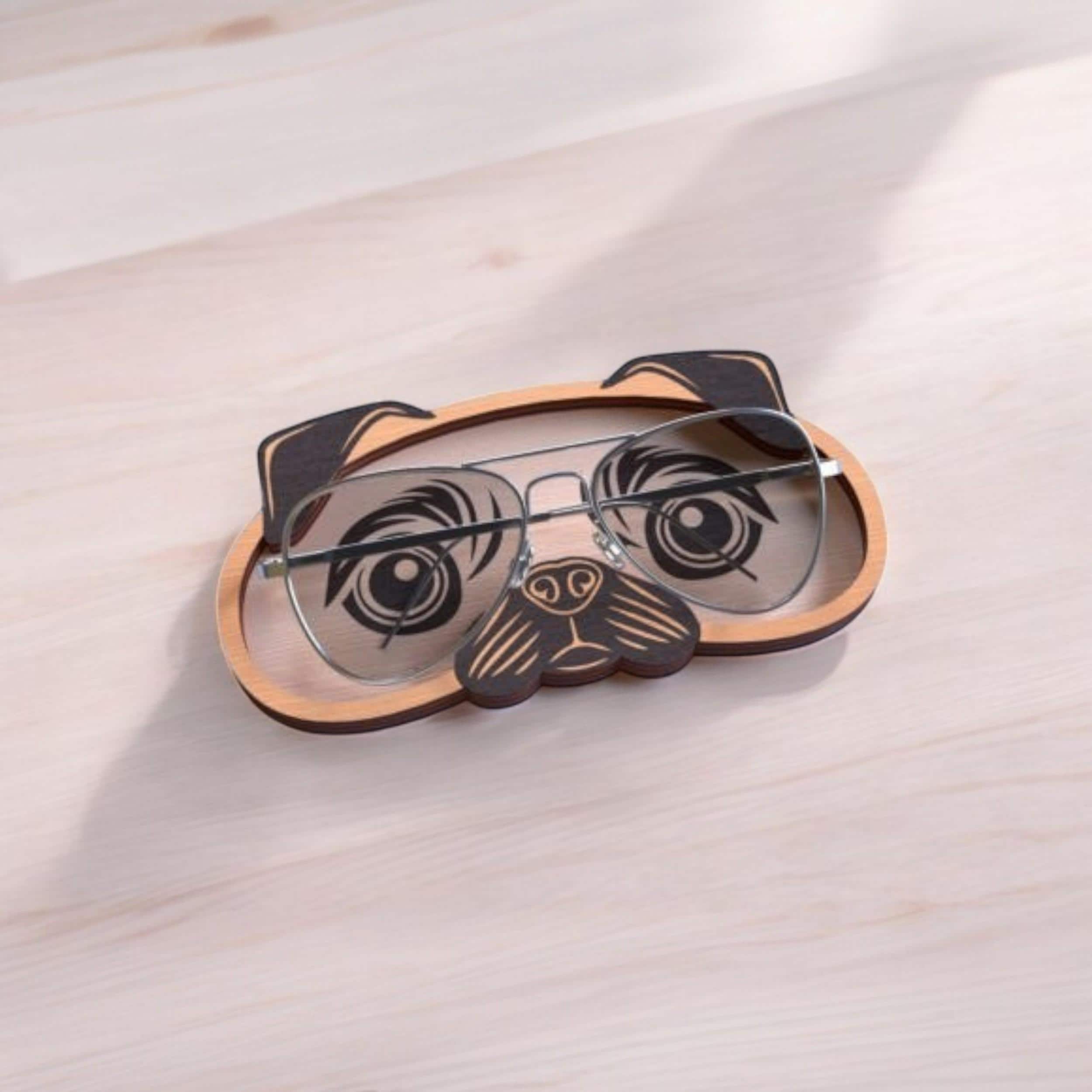 Cute Cat Shaped Wood Glasses Tray Handmade Eyewear Holder for Home & Desktop Glasses Tray Gift for Reader Jewelry catchall Trinket Dish