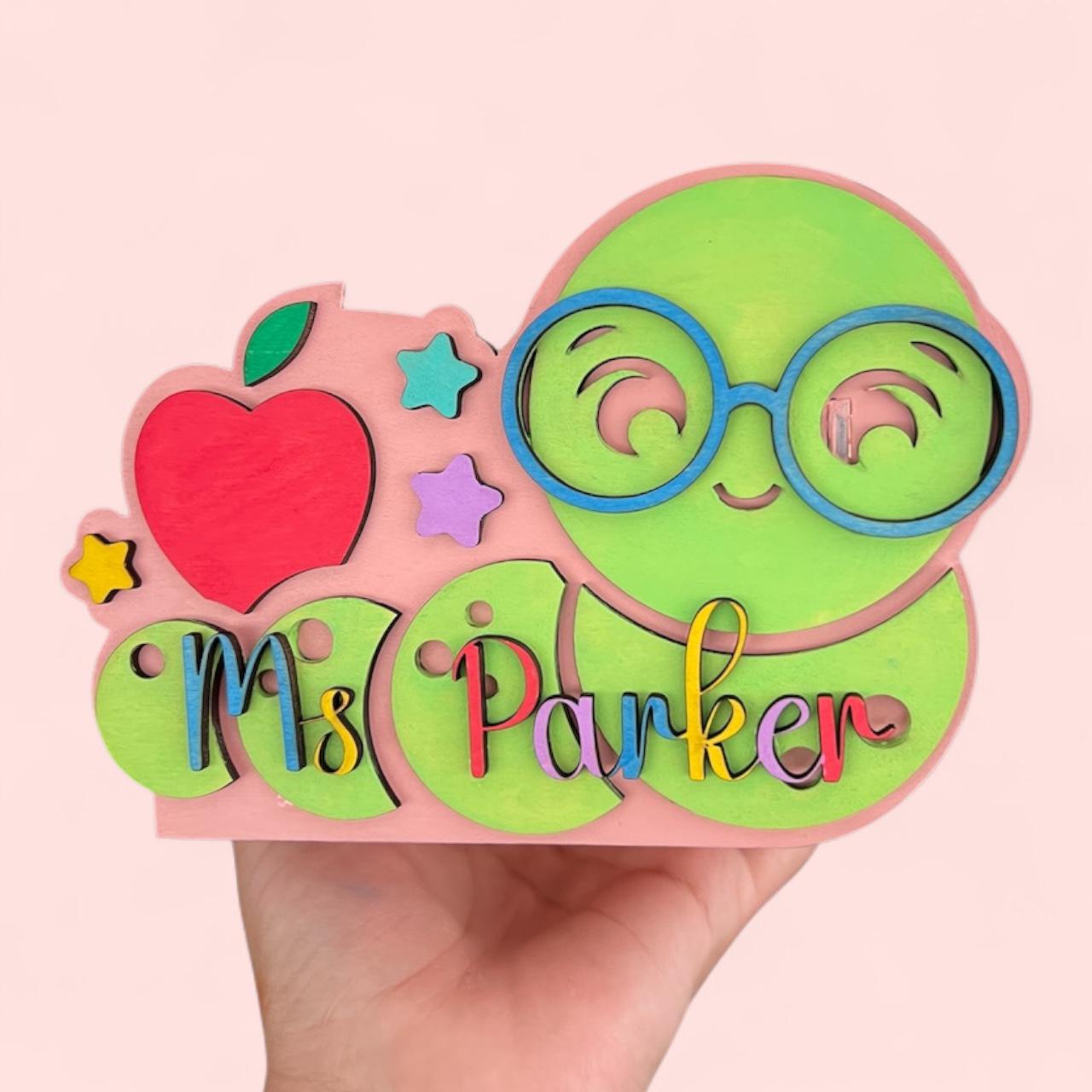 Custom Teacher Pencil Holder Personalized Name Desk Organizer Cute Classroom Gift for Teacher Appreciation Gift for Back To School