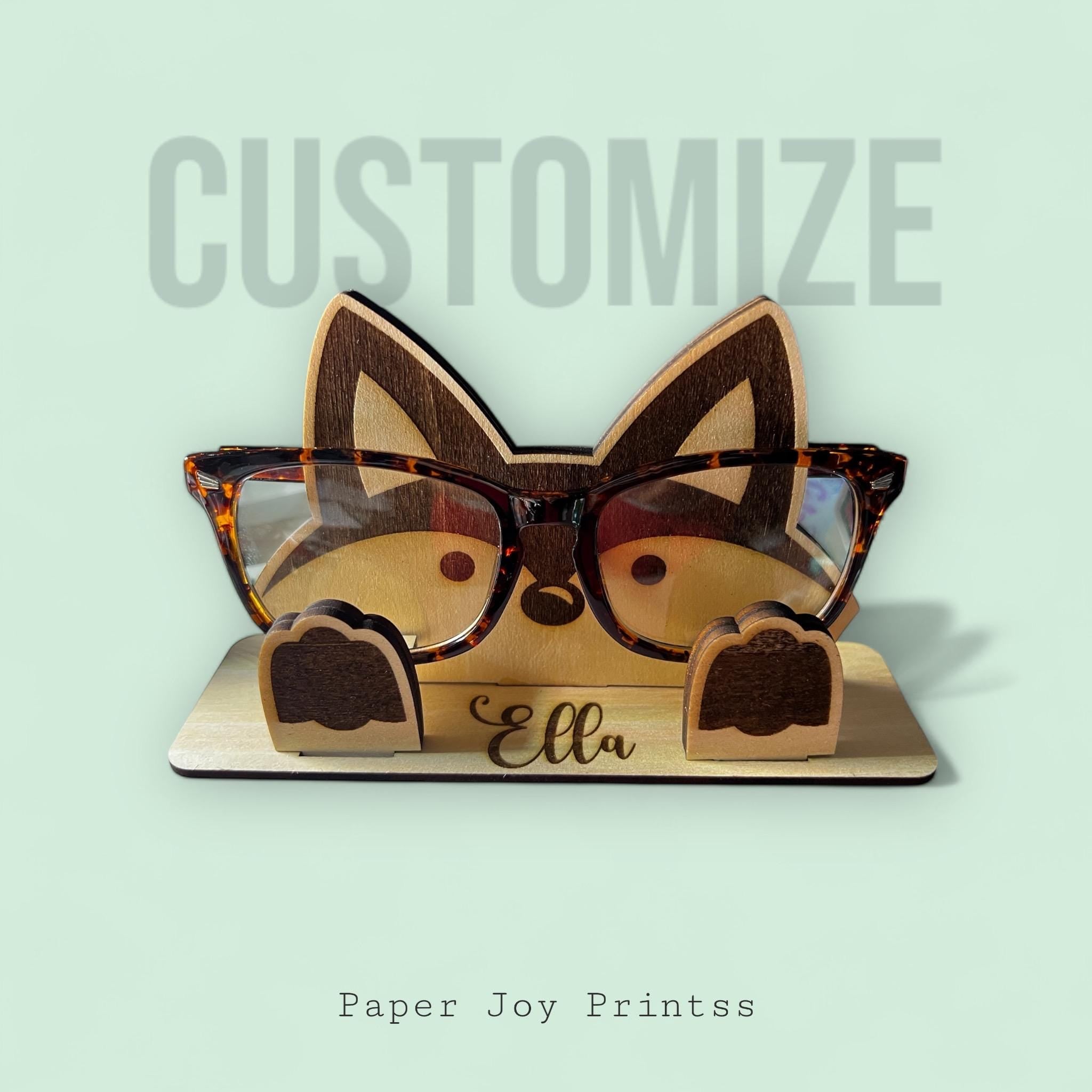 Handmade Owl Shaped Wooden Glasses Holder Unique Eyewear Organizer for Nightstand Bookish Gifts Book Accessories for Readers Glasses Stand