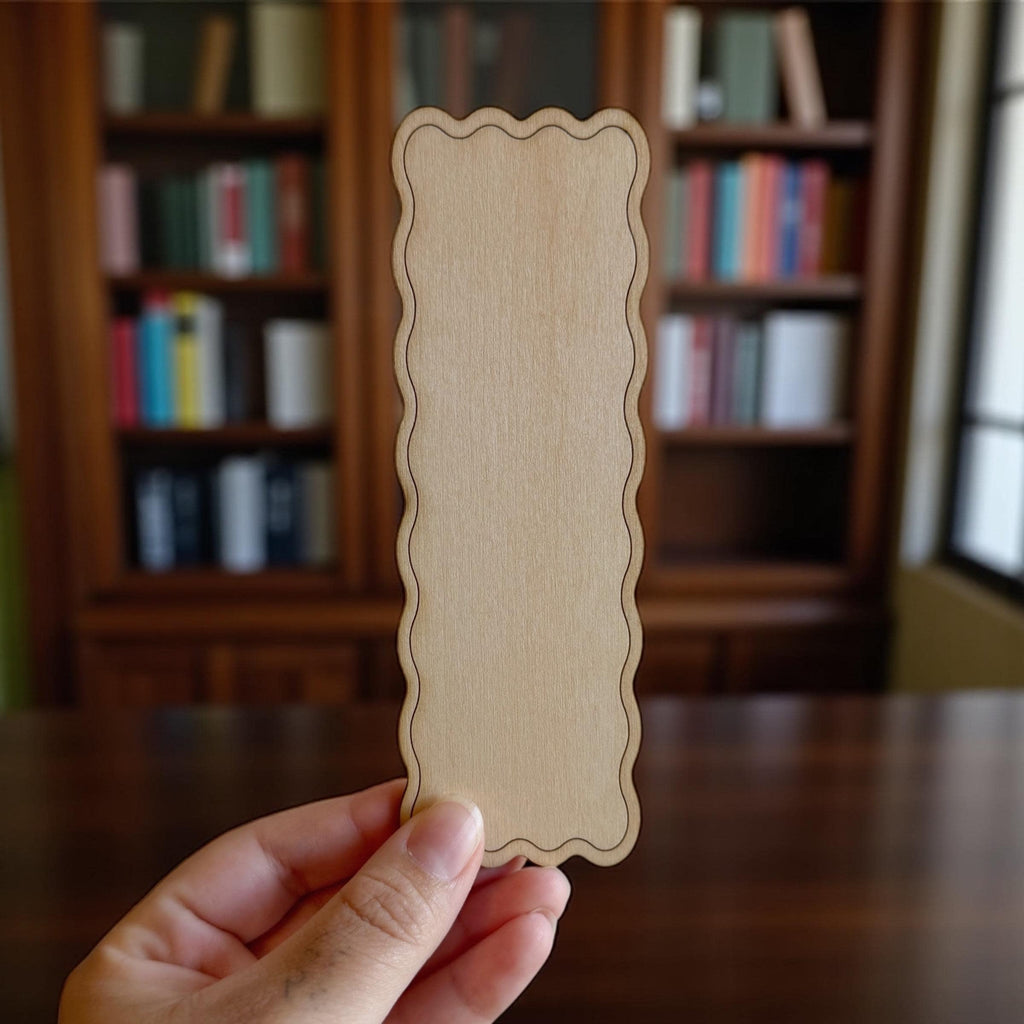 Basswood Craft Blanks Scalloped Edge Bookmark DIY Home Decor