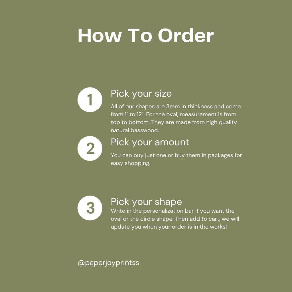 Basswood Craft Blanks: Scalloped Circle & Wavy Oval - DIY Home Decor