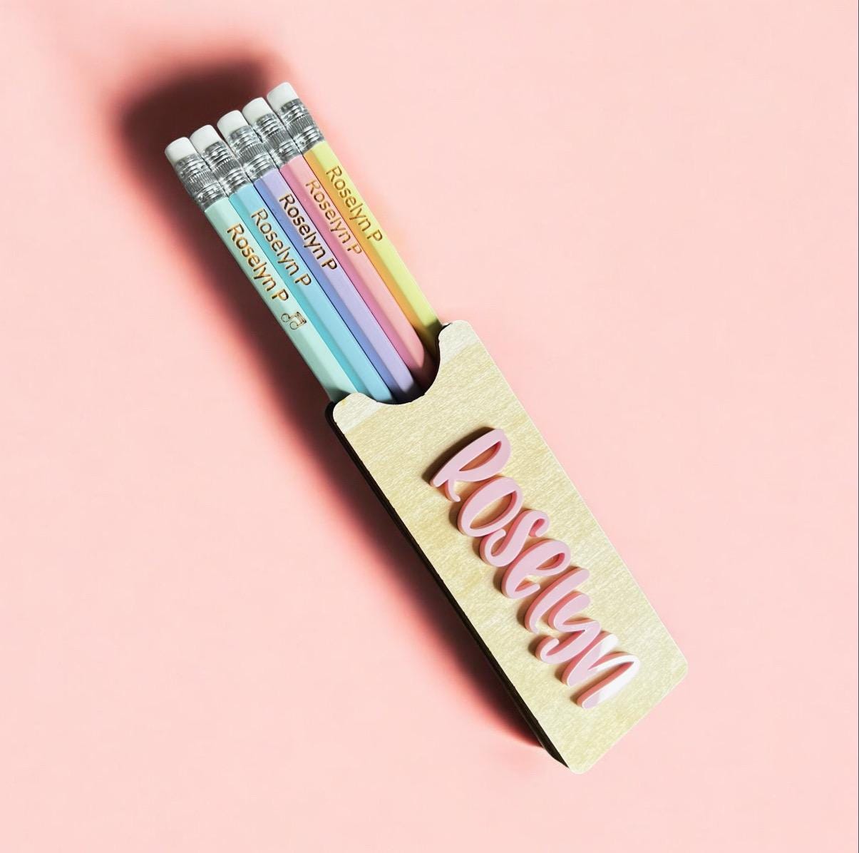 Custom Engraved Pencil Personalized Name Engraved Gift for Back to School Gift Student Desk Organization Gift for Teacher School Supply Set