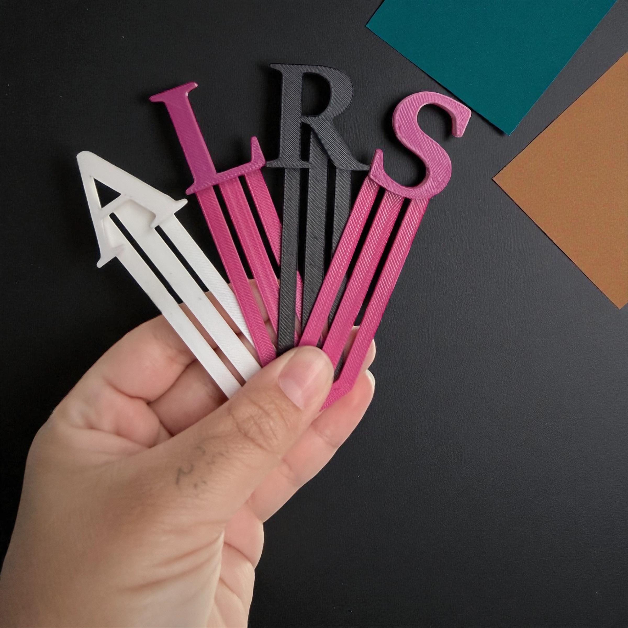 Personalized Initial Bookmark Custom Letter Bookmark Cute Book Lover Gift Teacher Gift Stocking Stuffer Custom Monogram Book Page Holder