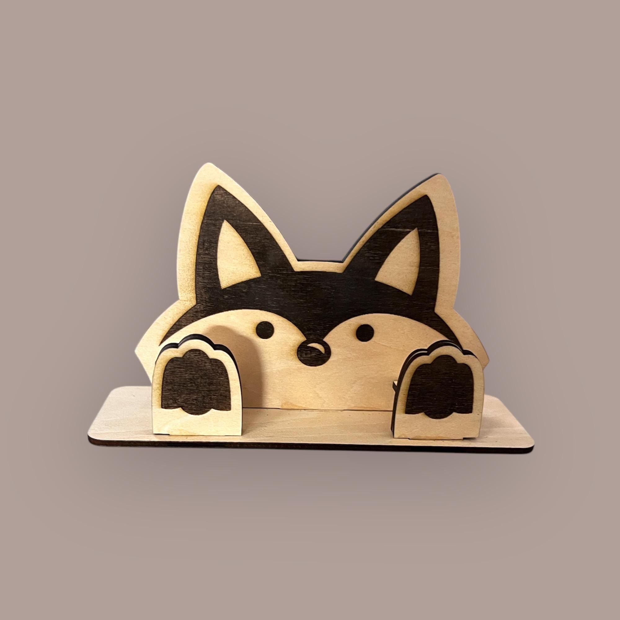 Reading Glasses Holder Wooden Fox Glasses Accessory Cute Animal Eyeglasses Stand for Desk or Nightstand Bookish Accessories Gift for Readers