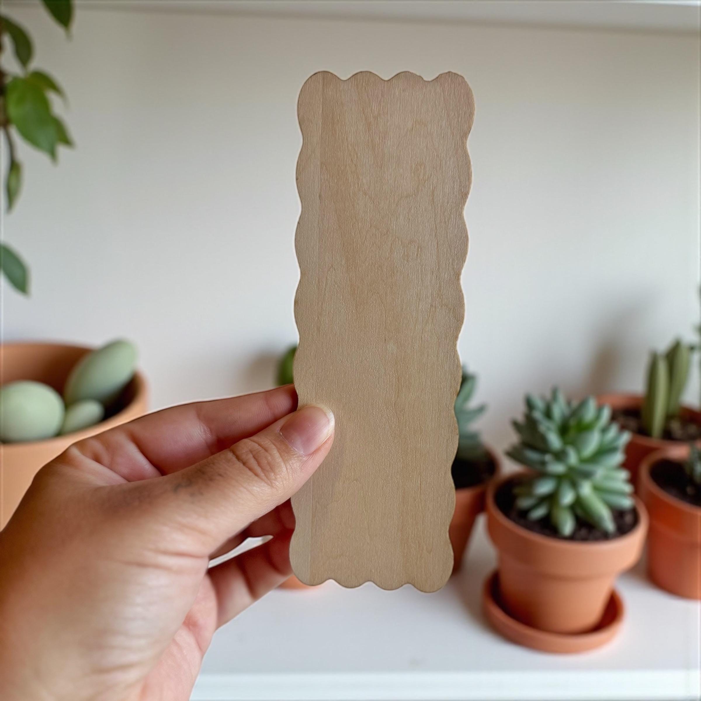Basswood Craft Blanks Scalloped Edge Bookmark DIY Home Decor