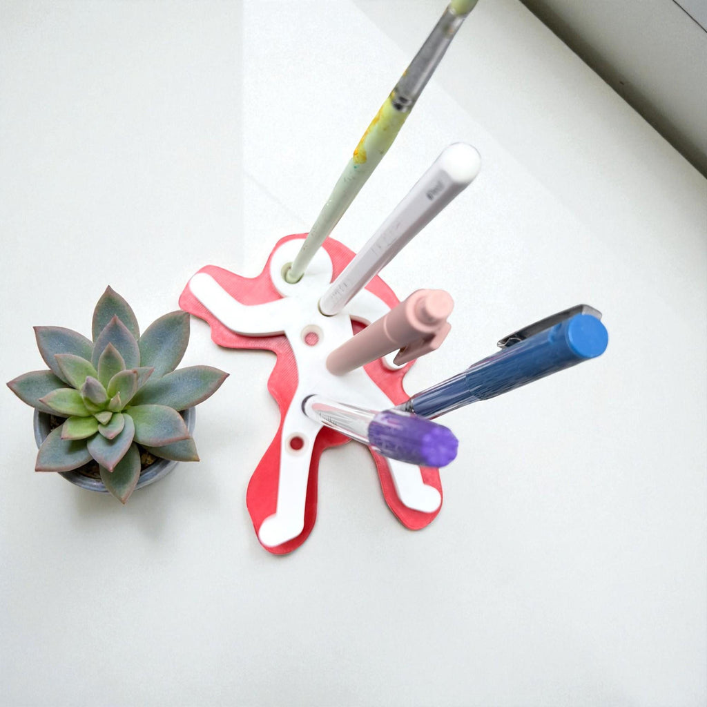 Crime Scene Pen Holder Desk Accessory True Crime Junkie Gift for Office Organizer Chalk Outline Pen Storage for True Crime Enthusiast