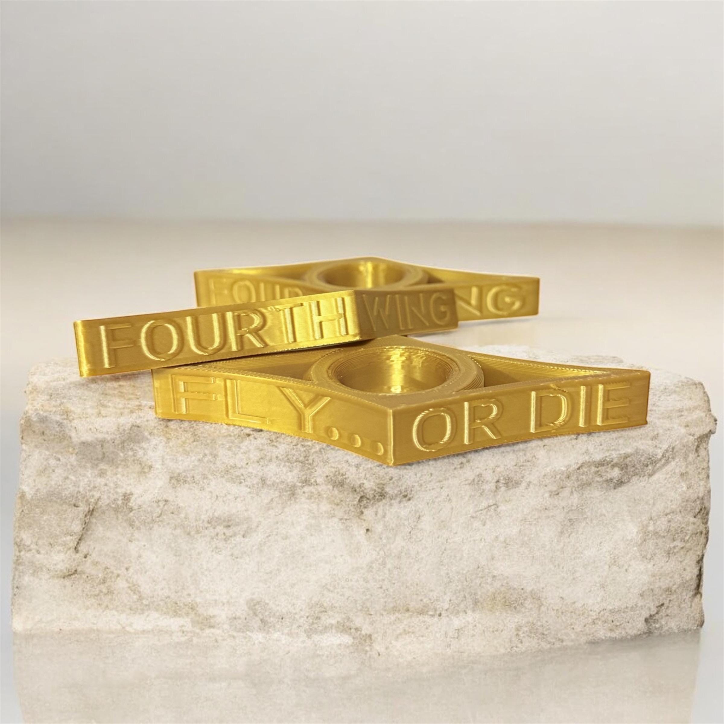 Fourth Wing Inspired Thumb Page Holder Gold Book Buddy Gift for Reader Fantasy Book Lover Accessory Basgiath Reading Aid