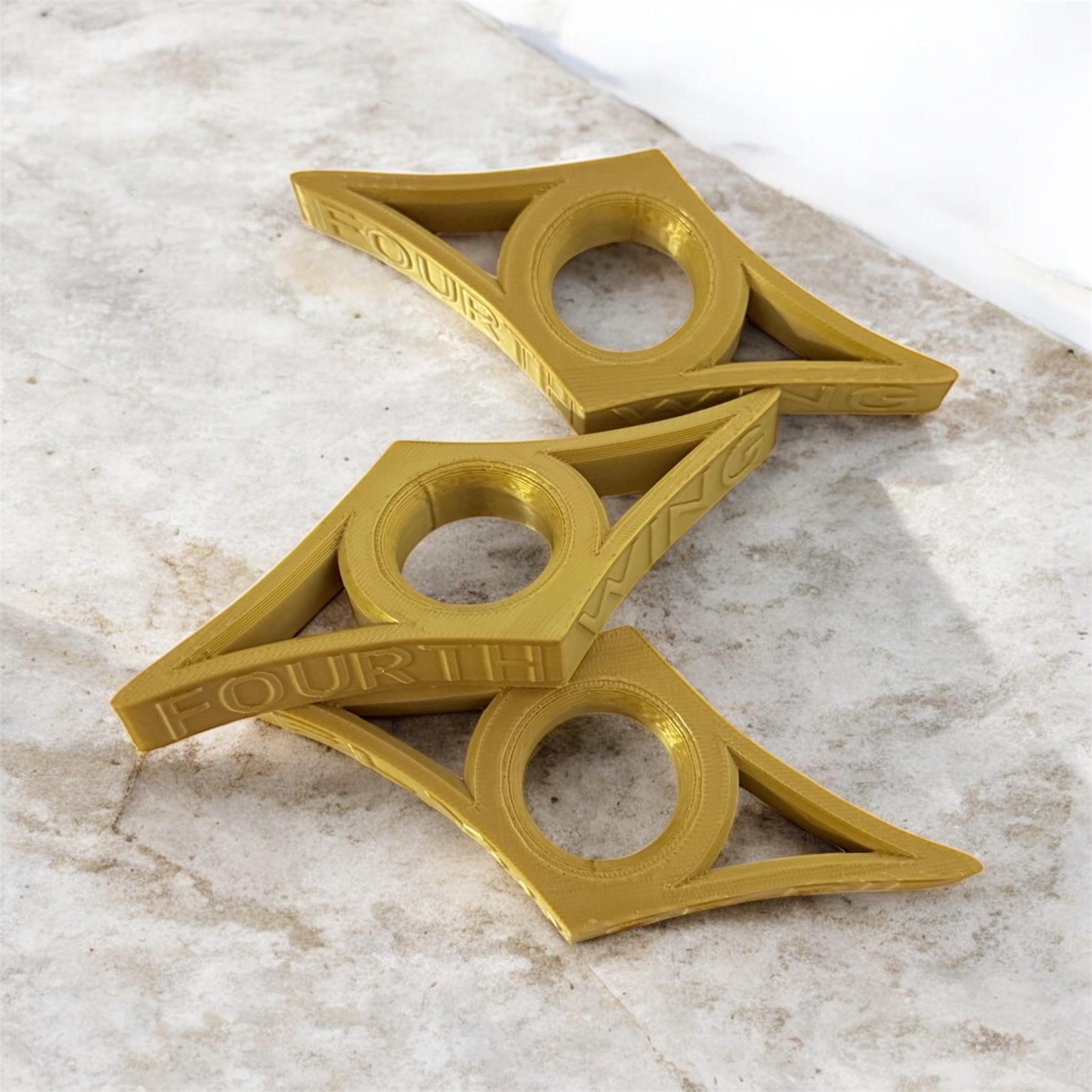 Fourth Wing Inspired Thumb Page Holder Gold Book Buddy Gift for Reader Fantasy Book Lover Accessory Basgiath Reading Aid