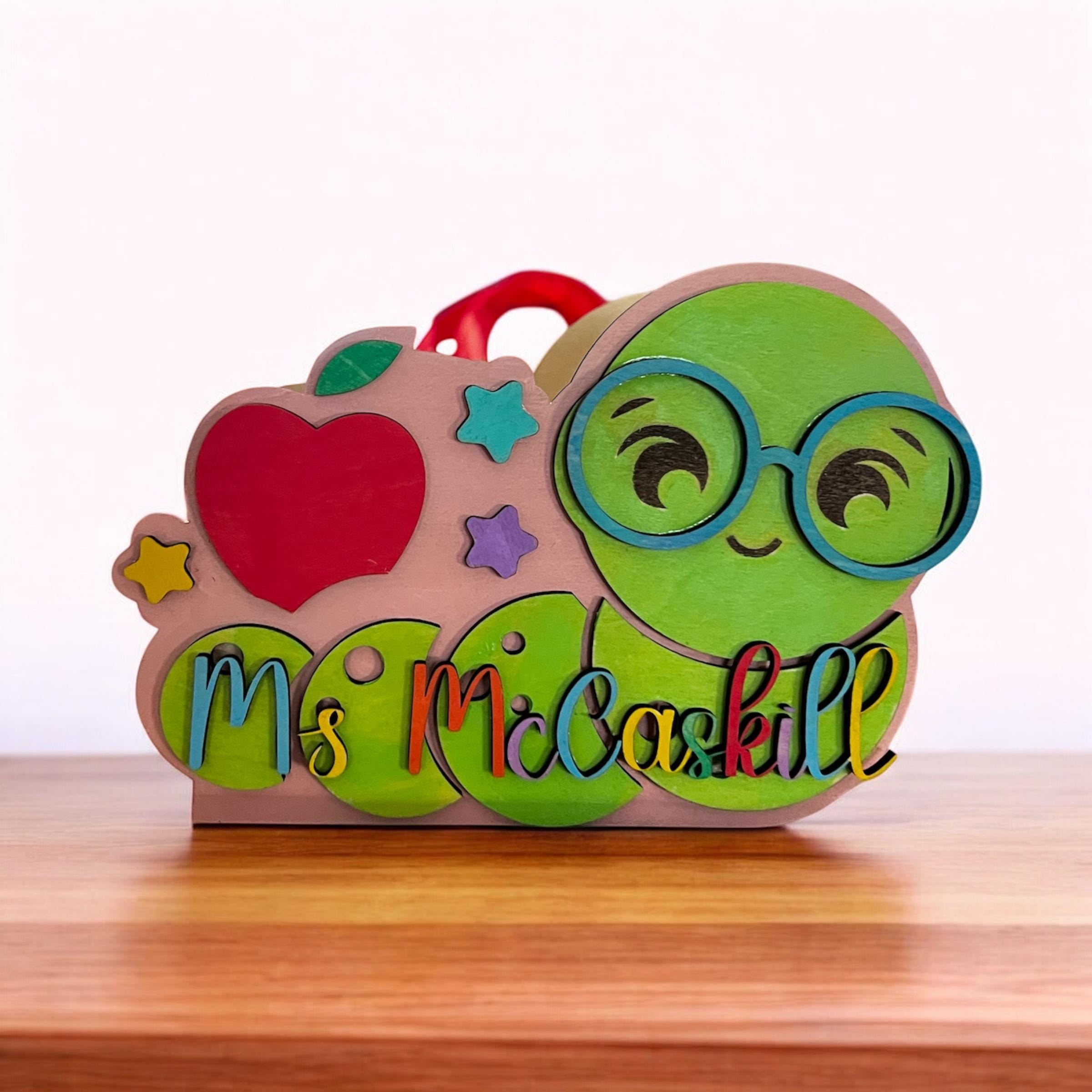 Custom Teacher Pencil Holder Personalized Name Desk Organizer Cute Classroom Gift for Teacher Appreciation Gift for Back To School