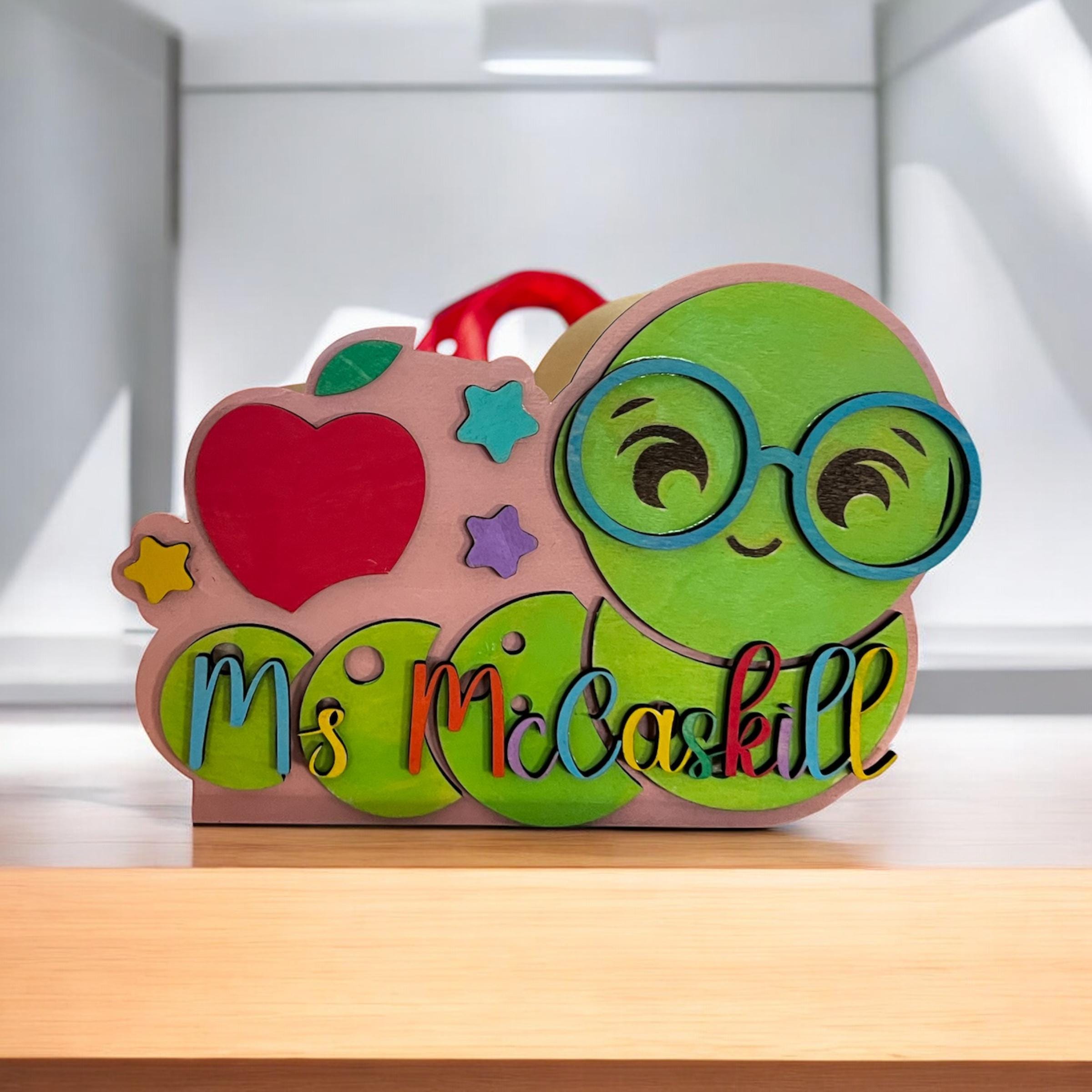 Custom Teacher Pencil Holder Personalized Name Desk Organizer Cute Classroom Gift for Teacher Appreciation Gift for Back To School