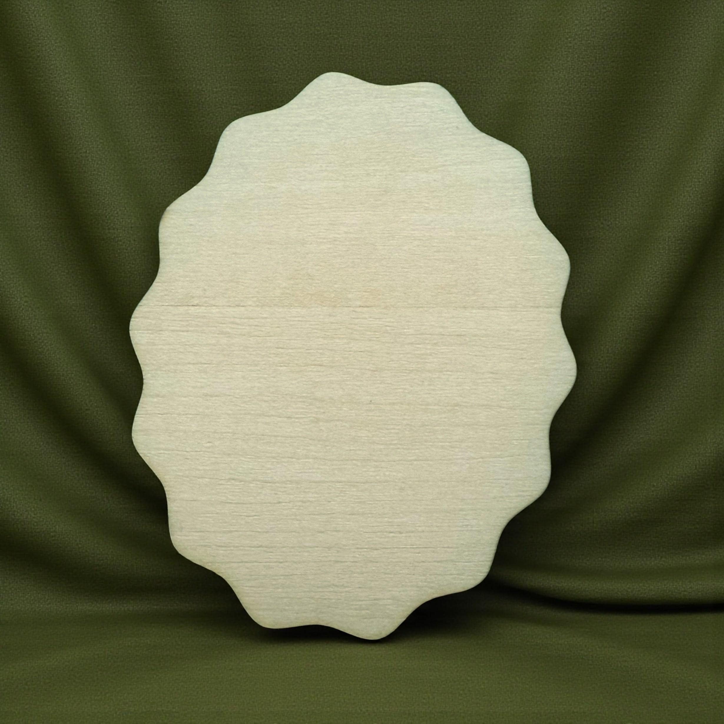 Basswood Craft Blanks: Scalloped Circle & Wavy Oval - DIY Home Decor